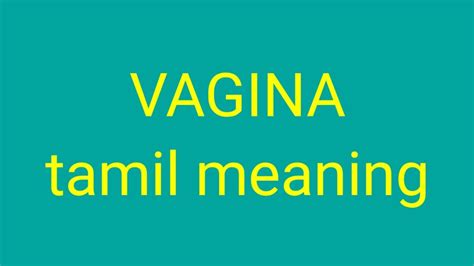 vagina tamil meaning